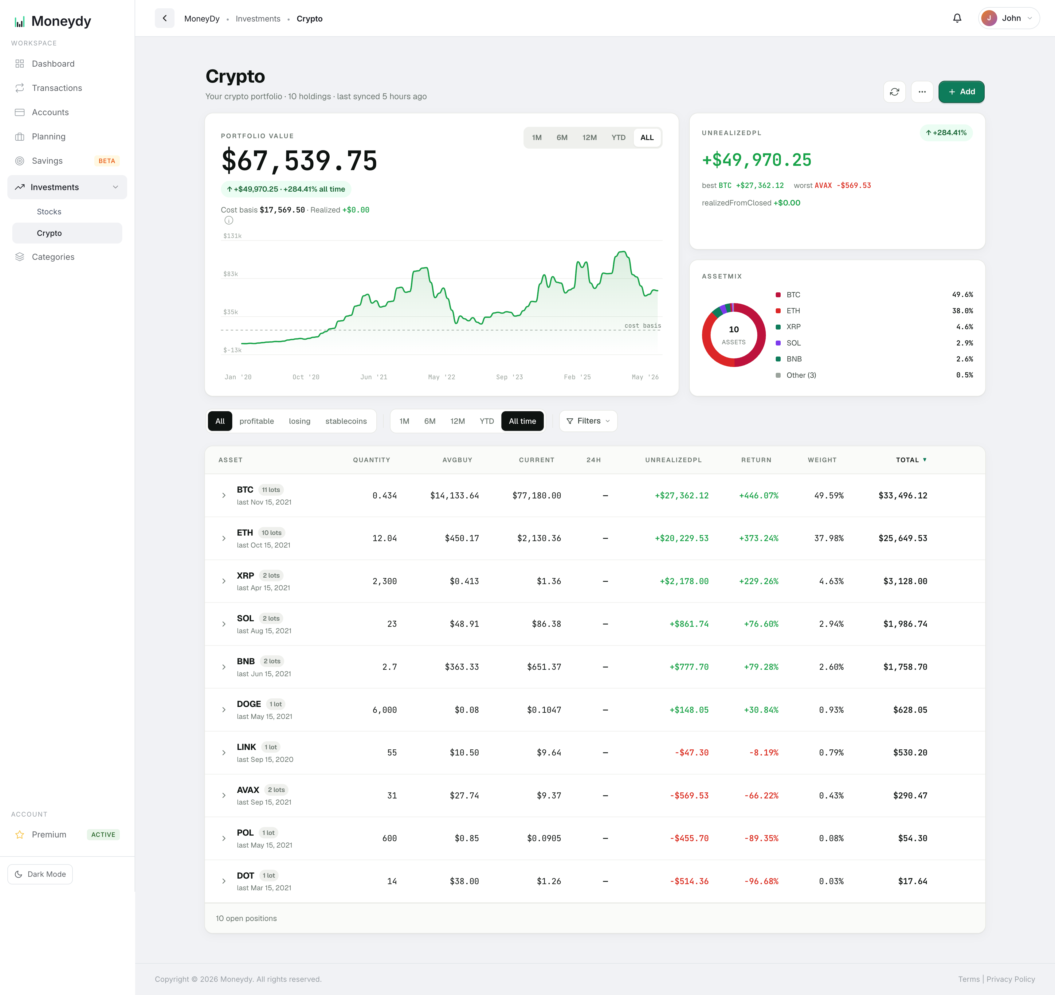 Crypto Portfolio Tracker